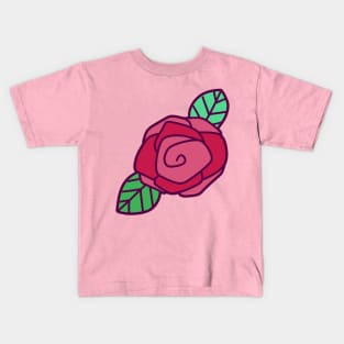 Cute Pink Rose Kids T-Shirt